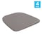 Flash Furniture 4PK Gray Poly Resin Seats for Stools & Chairs, 4PK 4-JJ-SEA-PL01-GY-GG - alternate 3